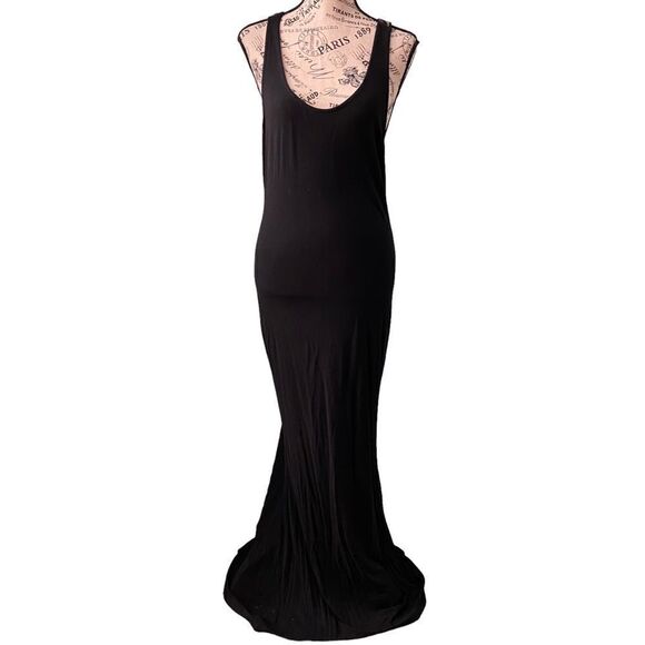 Signature8 Black Y Sexy Back Maxi Dress in Size Medium - Picture 1 of 7